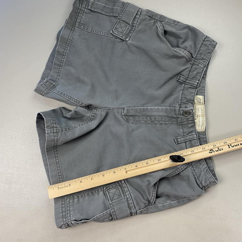Vintage American Eagle Cargo Shorts Womens 4 Gray Canvas 90s Y2K Grunge 27x6 - Picture 9 of 14